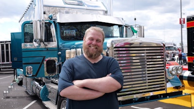 Jesse Shirey with his 1996 International 9370