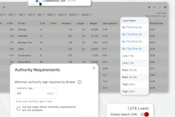 Truckstop has added several new features intended to improve carrier experience in its load board, including an authority age filter, a 'backhaul' search and more.