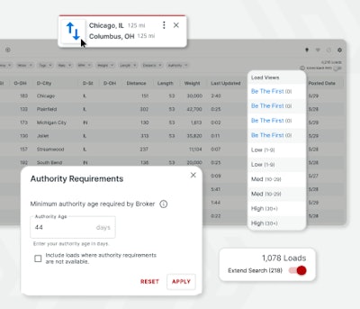 Truckstop has added several new features intended to improve carrier experience in its load board, including an authority age filter, a 'backhaul' search and more.
