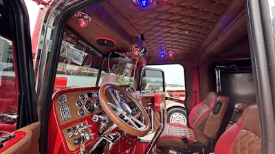 When Overdrive first caught up with Ziglar at the 2024 Stars, Stripes and White Lines truck show last fall -- featured in Overdrive earlier this year -- Ziglar hadn't yet updated his interior. Since that early-November show, though, it's got a complete upgrade, as shown here.