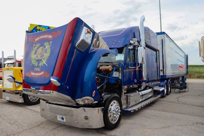 1st: Michael & Jackie Wallace of Ashville, Alabama -- 2007 Freightliner Coronado & 2014 Great Dane van trailer “Semper Fi”