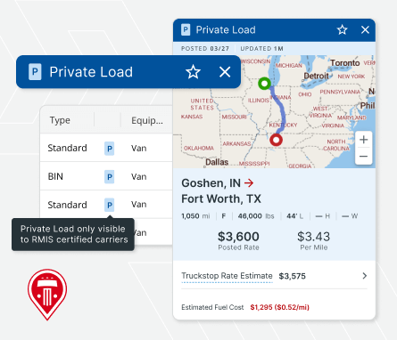 Truckstop.com's new Private Loads will show brokers' private loads alongside public loads to broker-vetted carriers.