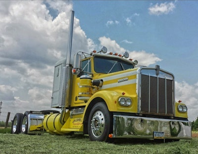 The 1982 Kenworth W900A project of Shelly's is shown here back when it was under his tutelage.