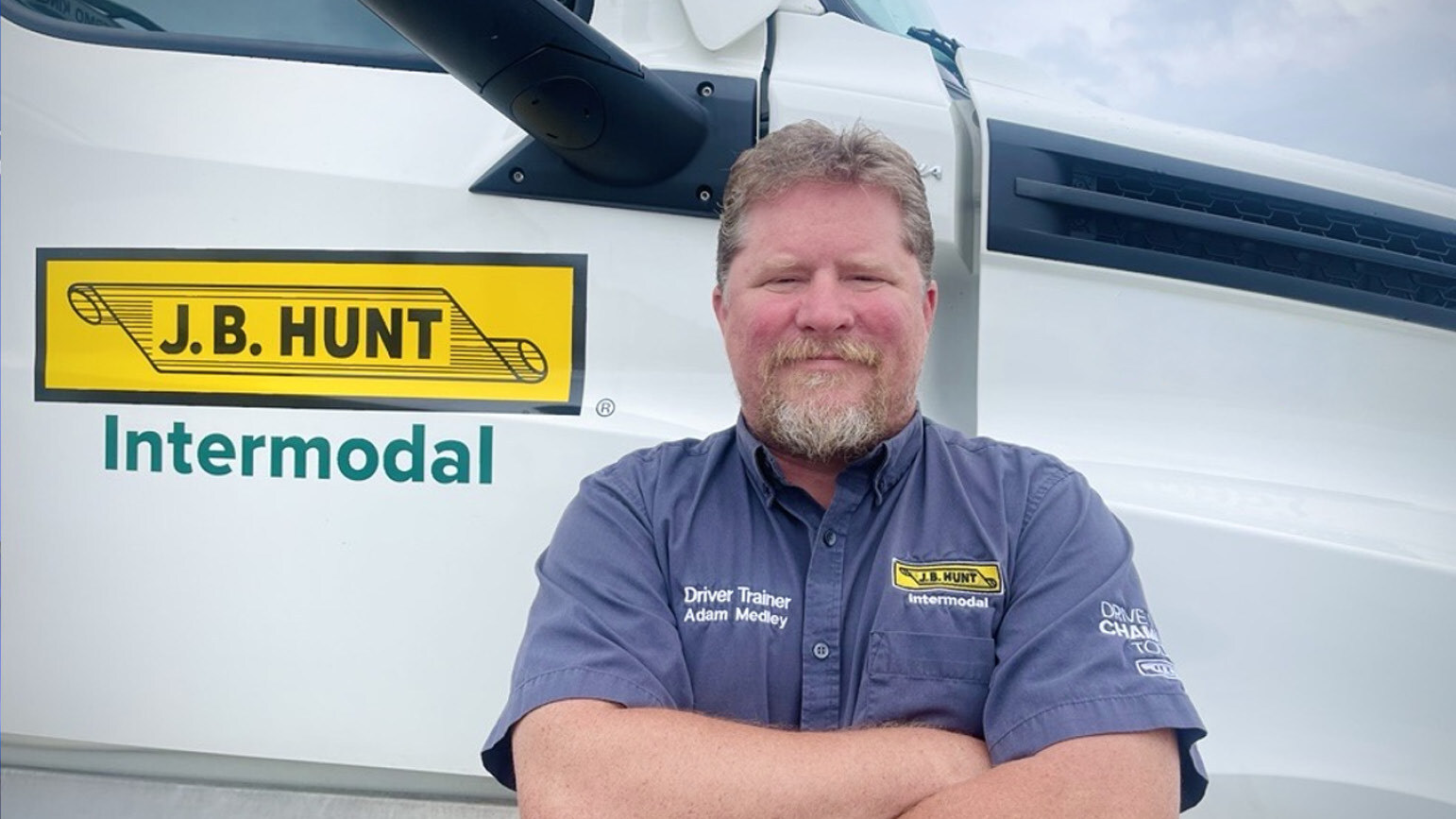 J.B. Hunt driver Adam Medley is the 41st Goodyear Highway Hero.