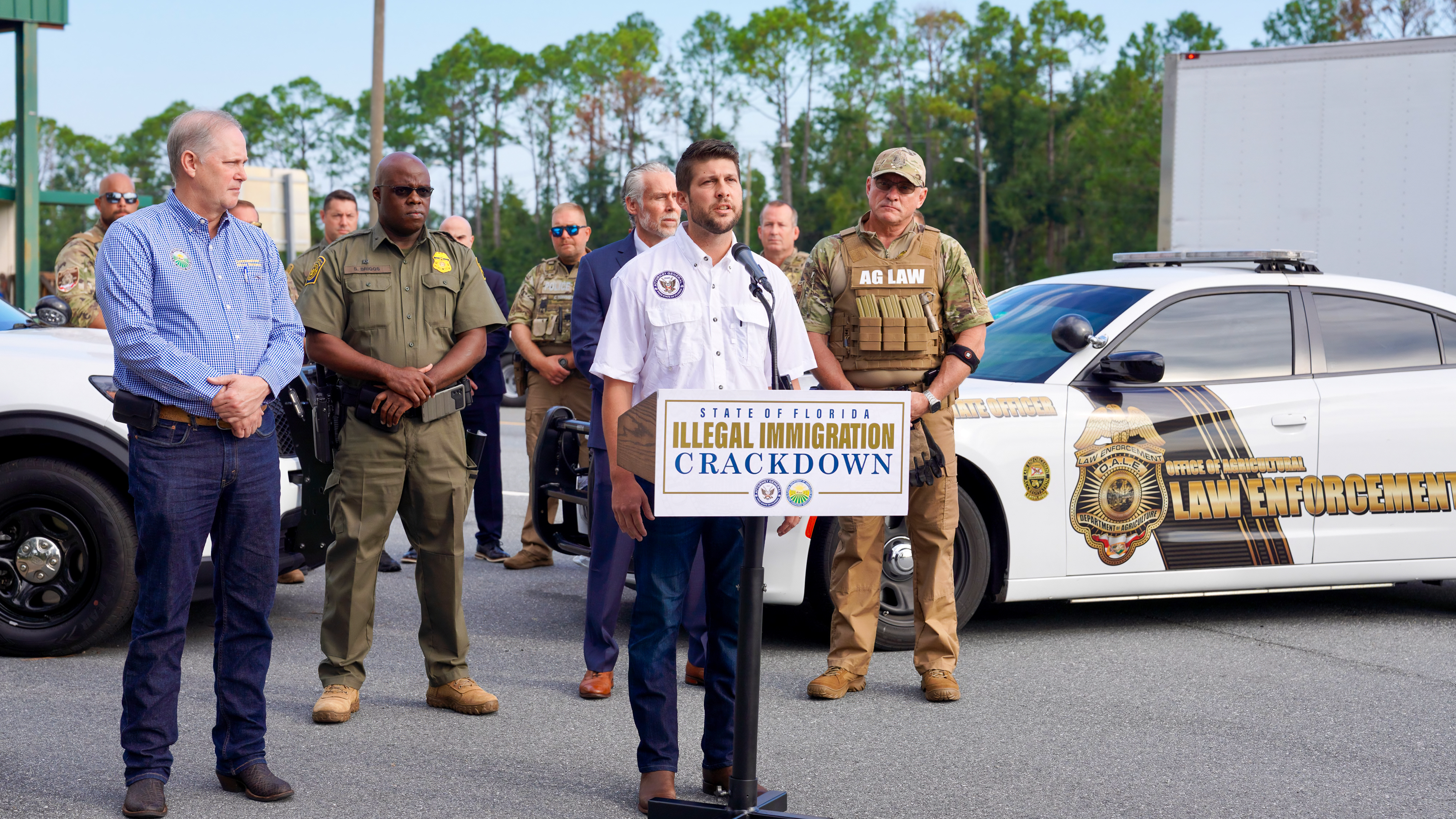 Florida Attorney General James Uthmeier on Monday announced increased immigration enforcement in the state with the help of the Florida Department of Agriculture and Consumer Services.