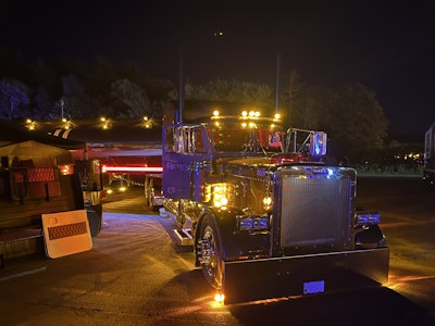Rethwisch said he was still putting some finishing touches on the trailer, but the light bar certainly made it pop at the Gear Jammer 'Lights on for Autism' show.
