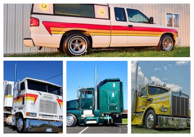 The four-wheeler up top is a GMC Sonoma Shelly used for years as a shop truck -- and a handily ready manual transmission for his kids to learn on when they hit driving age.