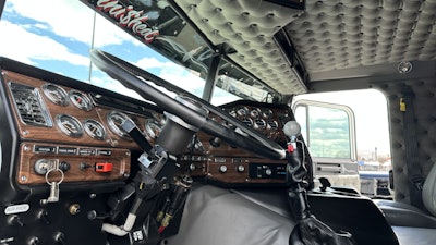 Voigt wanted to keep it close to original, so kept the factory dash and fashioned new interior close to the truck's stock look.