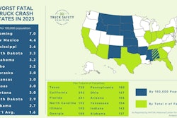 According to the report, the 'deadliest dozen' states, in order, are Wyoming, New Mexico, Mississippi, North Dakota, Oklahoma, Idaho, Nebraska, Arkansas, Kansas, Montana, South Dakota, and Alabama.