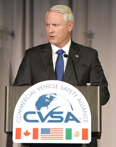 FMCSA Chief Counsel Jesse Elison addressed CVSA on Monday, but didn't mention ELP enforcement.