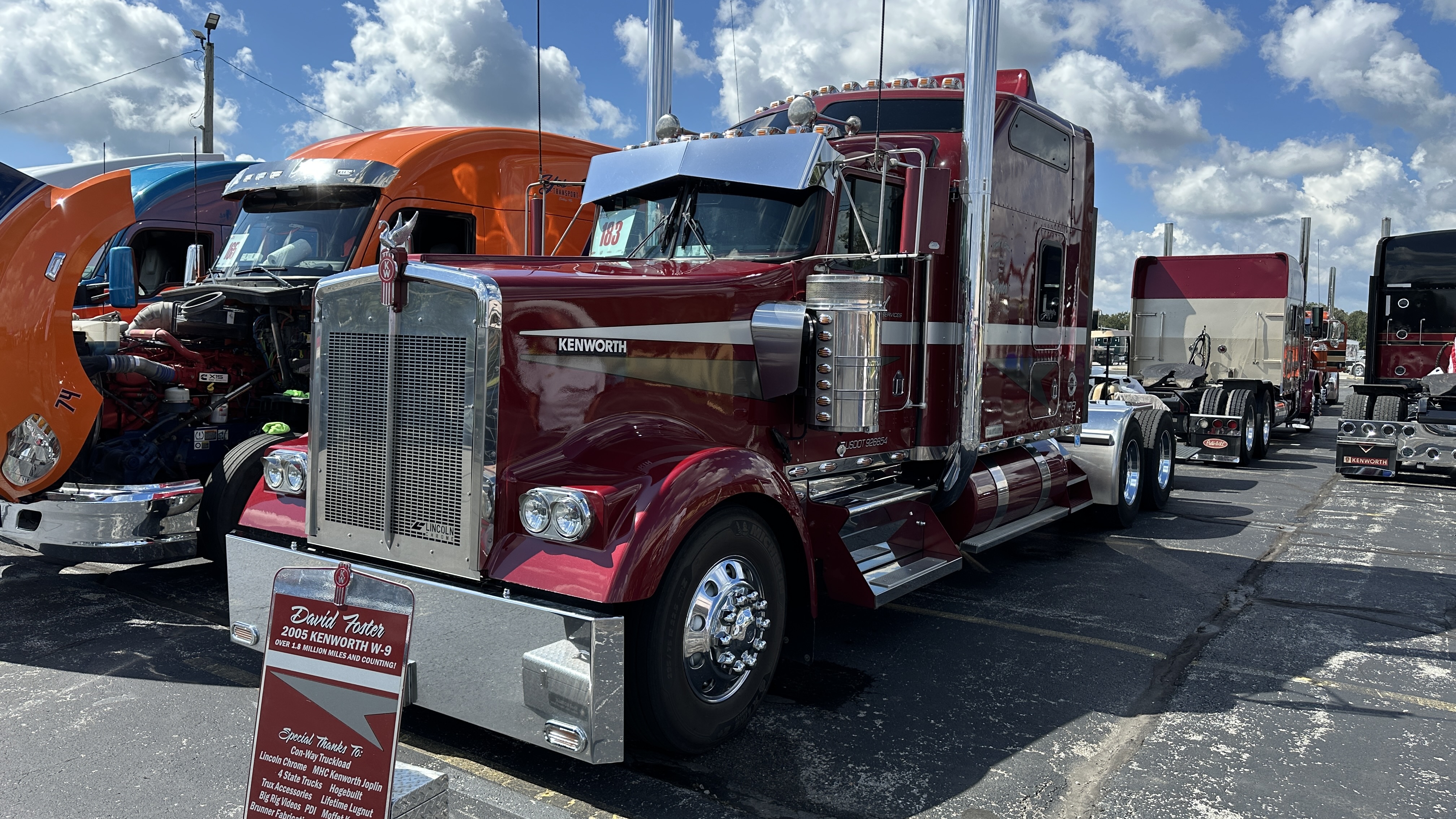 David Foster's 2005 Kenworth W900 is quickly approaching the 2 million miles mark with more than 1.8 million behind it today.