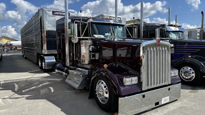 Jake Arment is a company driver for Larry Veenstra and Veenstra Trucking with an eye toward future truck ownership. He hauls livestock for Nathan Deacon.