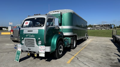 This unique rig is a 1965 White 3000 cabover owned by Rick and Debbie Knox.