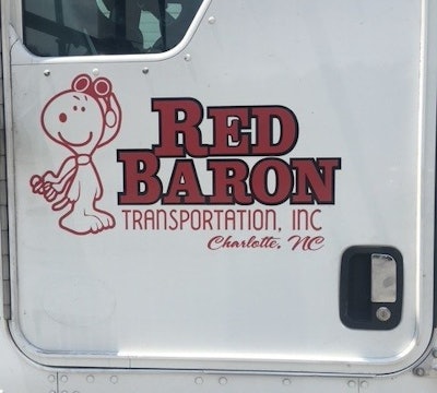The Red Baron logo featured an outline drawing that Ledford quipped he's probably lucky to have avoided litigation over.