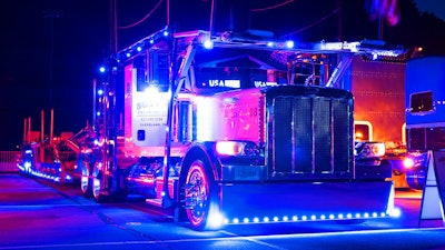 The unit also features 150 Trux Dual Revolution lights that change from amber to blue.