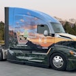 The 2025 U.S. Capitol Christmas Tree will be hauled by a Kenworth T680, provided by the manufacturer, sporting a newly installed graphics wrap to commemorate the occasion.
