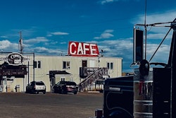 Parked up at the Cowboy Cafe, Lyman, Woming