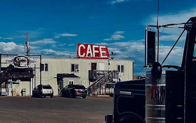 Parked up at the Cowboy Cafe, Lyman, Woming