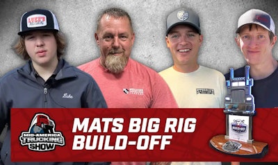The 2026 MATS Big Rig Build-Off competitors are, from left, Luke Rethwisch, Randy Menkel, James Stegall, and Andrew Ditz.