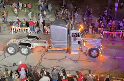 24-year-old owner-operator Matt Niell drove his 1987 Peterbilt 359 to the show from nearby Seymour, Texas.