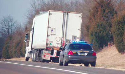 Police Truck Roadside