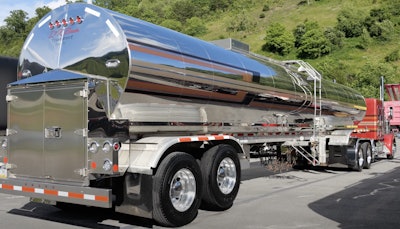The trailer paired with the W9 is an 8,000-gallon Tremcar and is all “self-contained,” Keith said, with its own power generation for when they pick milk up from Amish farms.