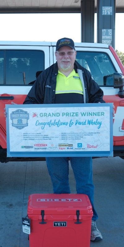 David Whaley was selected as the winner of Trucker Path's National Truck Driver Appreciation Sweepstakes.