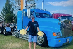 Owner-operator Raiko Graveran might be the 'nicest dude in all of trucking,' a version of which has been said by more than one truck showgoer who's found him and his 1995 Freightliner FLD 120 parked up. Here he's showing off fairly recent wins at the Old Town Rig Down event in Nacogdoches, Texas. Look for Graveran out at the Stars, Stripes and White Lines event this week in Atlanta.