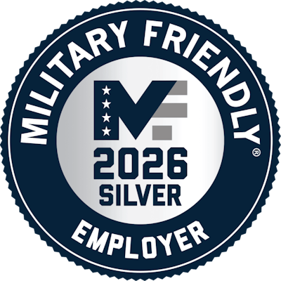 2026 Silver Military Friendly Employer Badge Logo