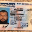 An image released by DHS shows Bozorov's Pennsylvania-issued non-domiciled CDL.