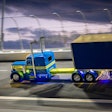 Don Wood's 'High Maintenance' 2003 Peterbilt 379, shown here taking a lap around EchoPark Speedway in Hampton, Georgia, was crowned one of the four 2025 National Champions at the Stars, Stripes and White Lines Truck Show.