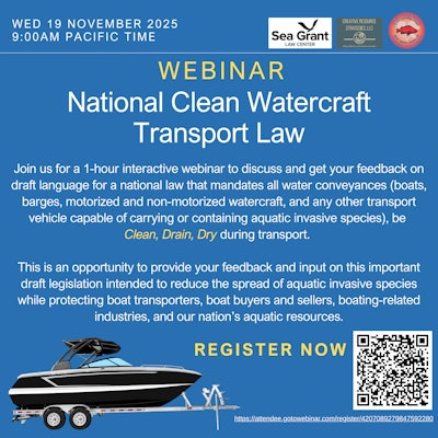 National Clean Watercraft Transport Law Flyer