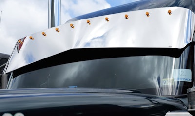 Saunders also just added this visor to the cab from Dominguez Iron Works out of Miami.