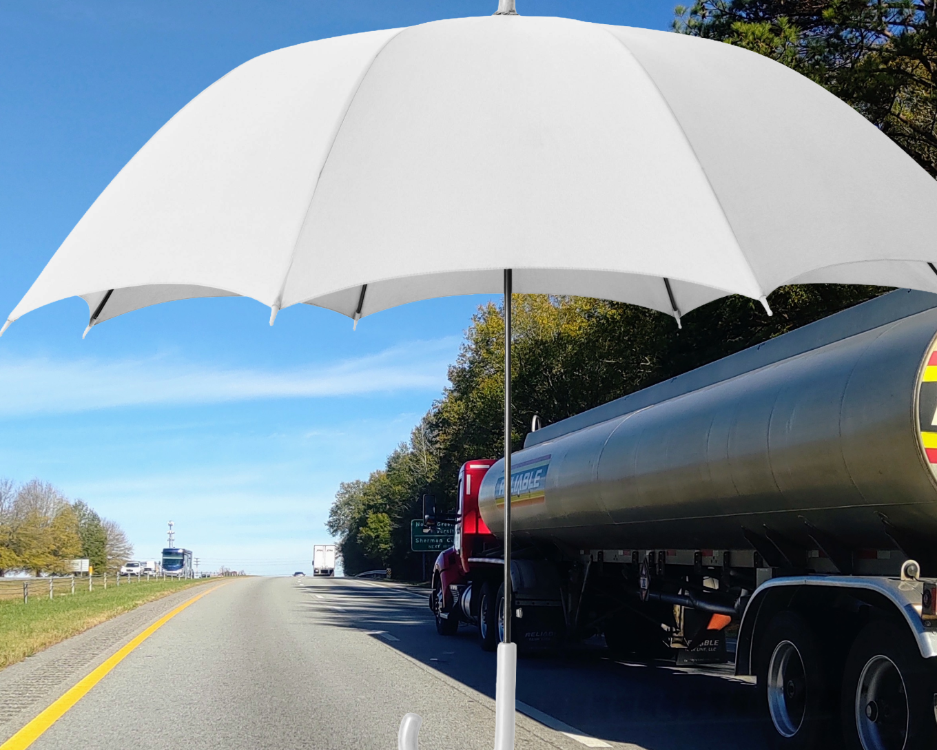Insurance Umbrella Gettty Over Highway Shot