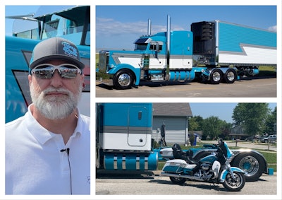 Dreams inspired by owner-operators as a kid in his native Indiana propelled Treadway on the path to independence with Tway Rose Transport, serving a flowers distributor in his area with a spectacularly memorable rig -- the 1998 'Teal Appeal' 379 and matching reefer you see in the images here. 2025 saw the unit voted in as a finalist in Overdrive's Pride & Polish in addition to Treadway's business' Trucker of the Month honor in September. The year wasn't without setbacks, though, as a late-year engine failure for Teal Appeal sidelined the unit. Like Scott Smith, though, Treadway was prepped for that with spare power as he worked to swap the Caterpillar with a reman, with further plans to rebuild the original engine down the line. One among the judges gave kudos to Treadway for following his own advice for the next generation in line behind him. Namely, prep for the future when the hard times will surely come. More about Tway Rose Transport and Treadway.