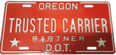 Oregon Trusted Carrier Partner Plate Crop