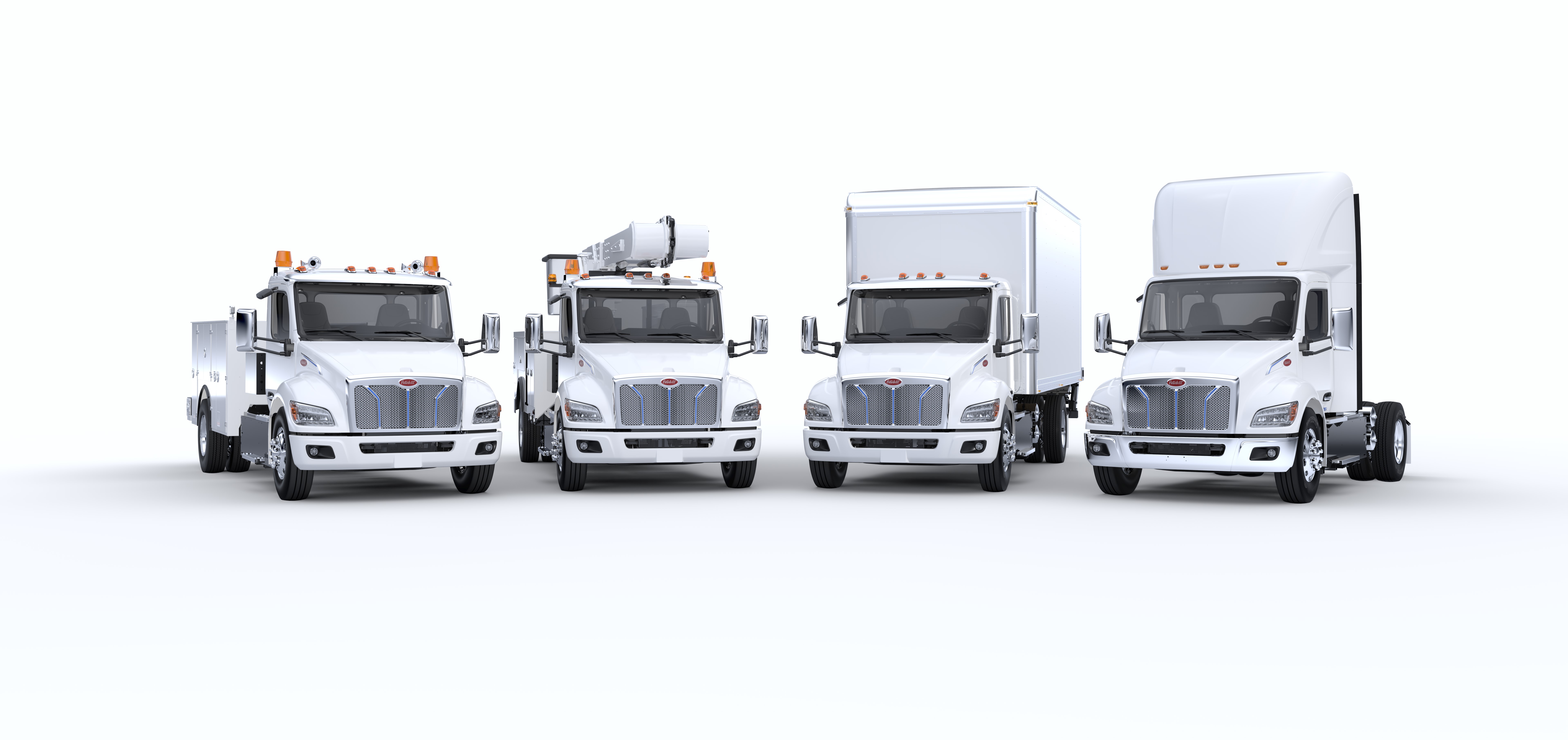 Peterbilt's 536EV and 537EV models can meet the demands of regional delivery as well as service and utility trucks, while the 548EV supports 4x2 tractors and vocational configurations with PTOs, such as dump trucks.