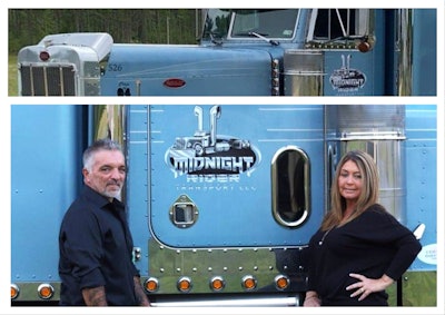 Owner-operator Morris (pictured with his wife and business partner, Patricia) launched Midnight Rider Transport with his own authority, building a strong relationship with the company for whom he now hauls often-oversize flatbed freight in a leased arrangement, Material Logistics Management. As with George Kincaid, Morris has made strides with a do-it-yourself maintenance approach. It's delivered him from numerous roadside situations, though in 2025 a slightly earlier-than-expected engine rebuild for his 2004 379's Caterpillar power plant set him back a bit from his income goal for the year. He's taken it in stride, though, with consistency in freight and a knack for a tight ship for his pre-planned loads, on-time every time, no matter the roadblocks in the way. One judge extolled Morris's 'example of quiet confidence and positivity' as a 'breath of fresh air. Some people just go out there and get it done, despite what the politicians are doing.' His example is 'yet another study in the importance of doing such a good job that someone will pick up the phone and ask how they can work with you more.' More about the Morrises and Midnight Rider via this link.