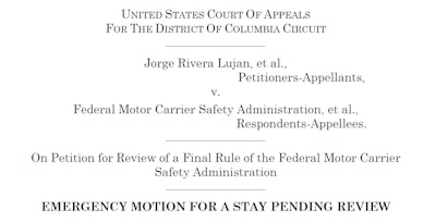 Download the text of the owner-operator's filing for an emergency stay of the rule via this link.
