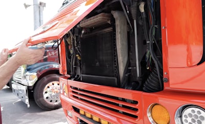 By lifting the grille, operators are able to fairly simply check fluids and other components.