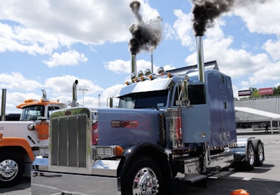 Diehl's 2003 Peterbilt 379 is shown here out the Large Cars event at Bristol Motor Speedway.