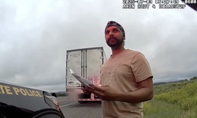 Singh is pictured here during that inspection, screenshot from the New Mexico inspector's bodycam footage.