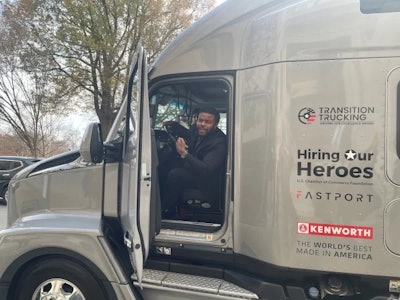 Roehl Transport driver Charles Jones Jr. was named the Transition Trucking: Driving for Excellence Award winner at a ceremony last week, where he received the keys to a brand-new Kenworth T680.