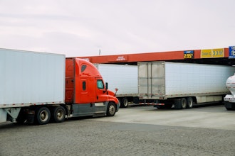 Trucks At Fuel Island Adobe Stock 528818896