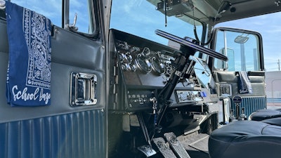 He put in a new headliner, air-conditioning, replaced the door jambs, door handles and more inside.