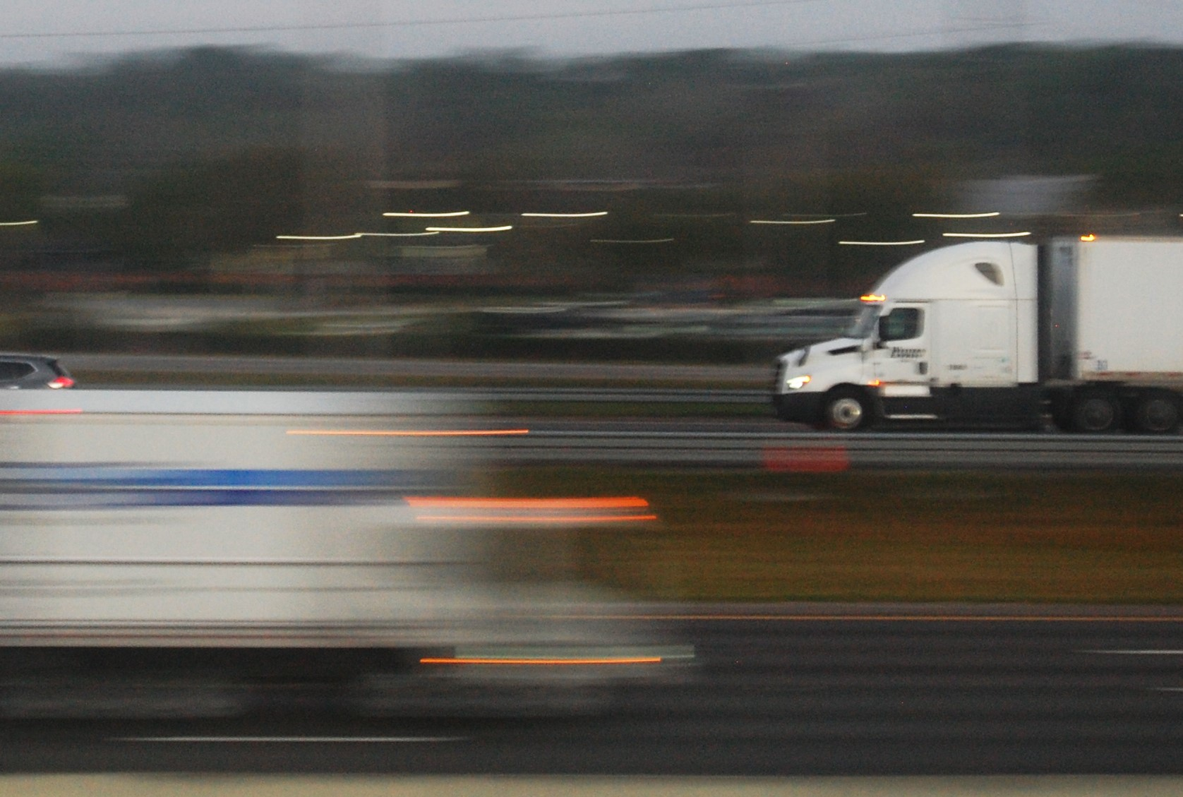 Speed Motion Blur Night Truck On Highway 675ae5c241def