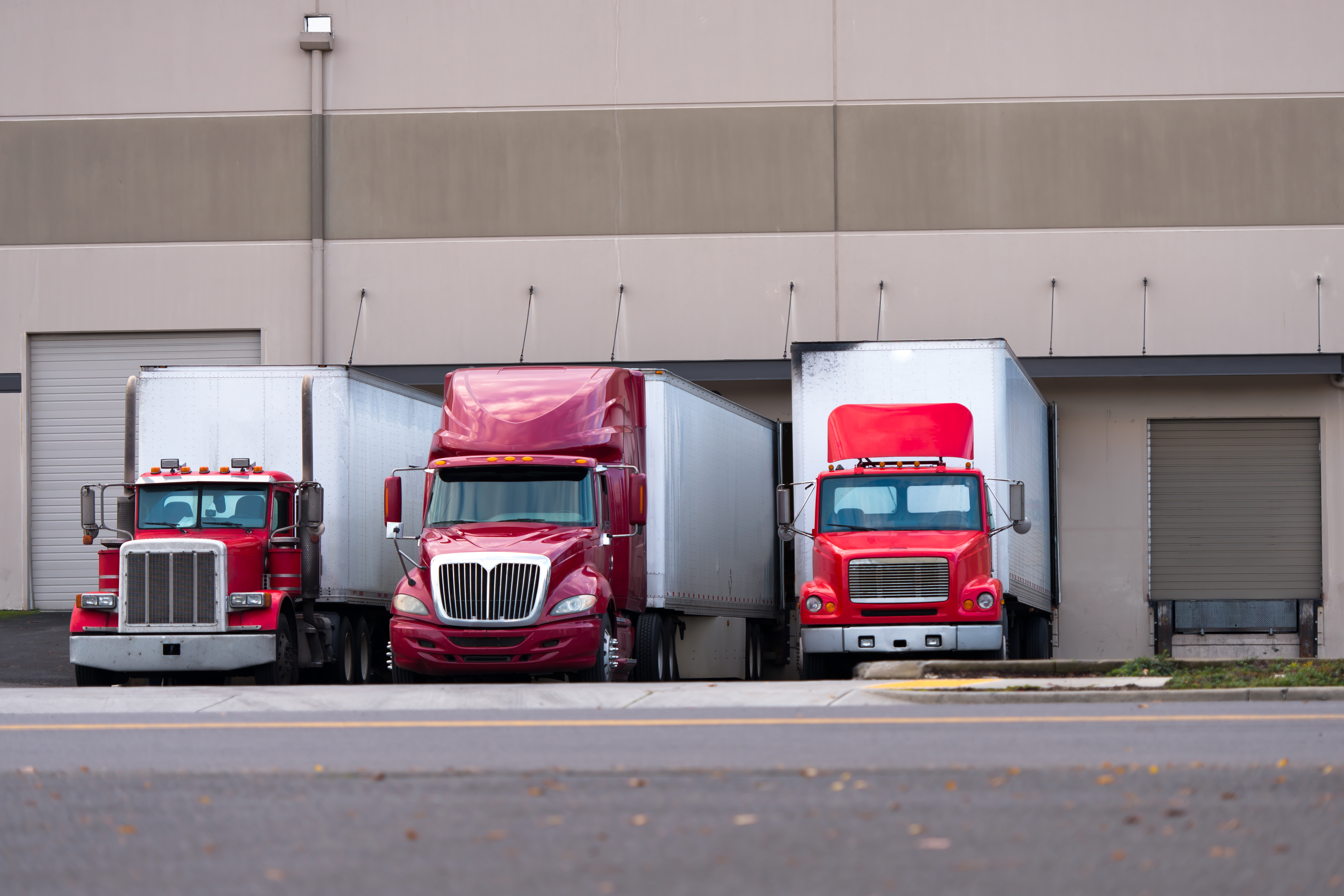 Trucks Backed Docks Adobe Stock 156390687