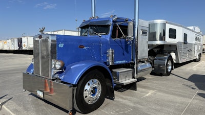 Wright’s 1968 Peterbilt was built by the retired owner-operator with parts he either made, borrowed or traded for rather than bought. Even the truck itself he came to own by trading a three-horse stock trailer. Read the full story on the truck here.