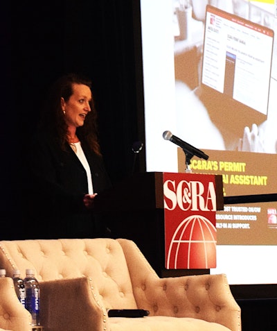 Joanna Jungels addresses attendees of the SC&RA Transportation Symposium in Birmingham, Alabama.