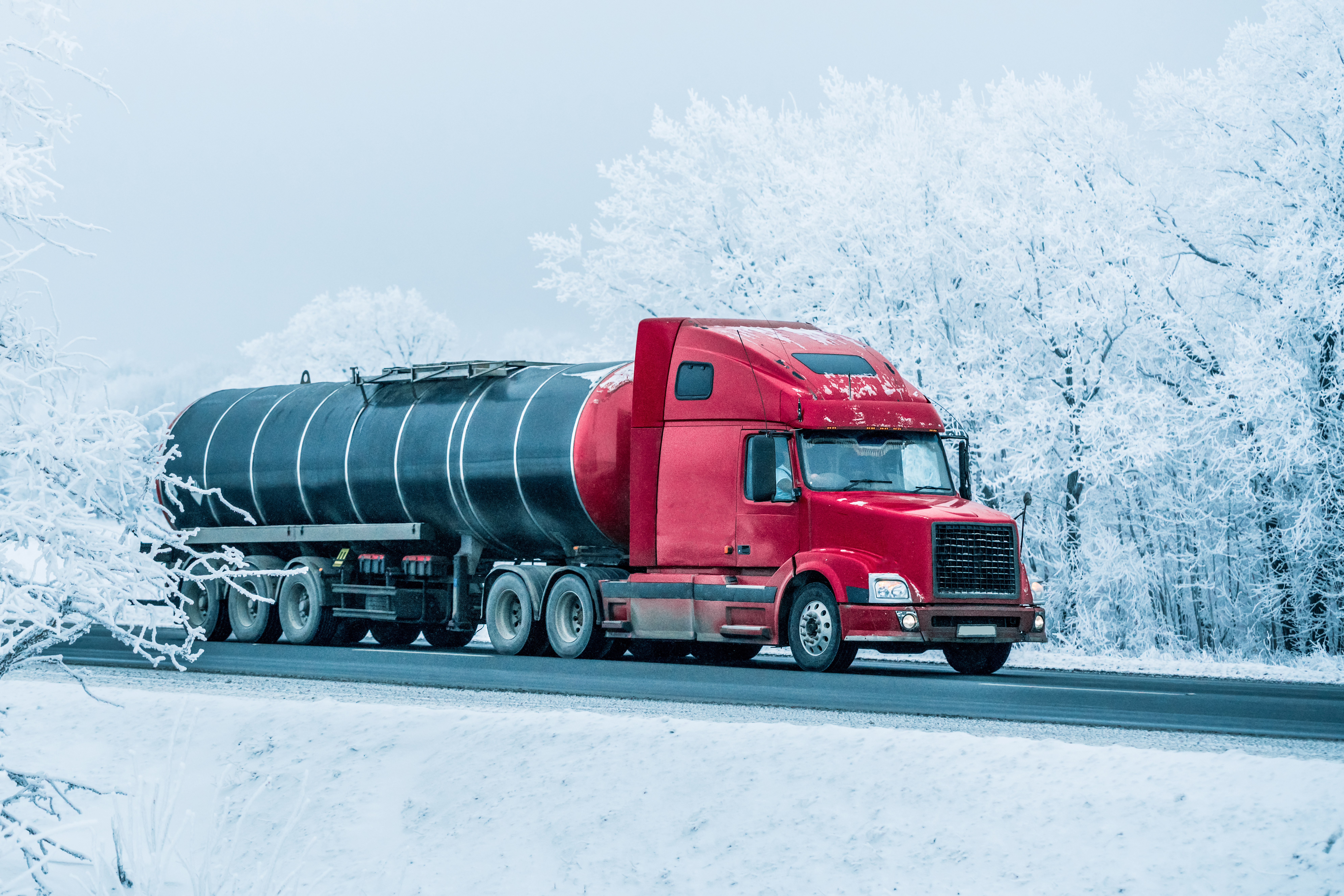 Winter Tanker Truck Adobe Stock 247755743